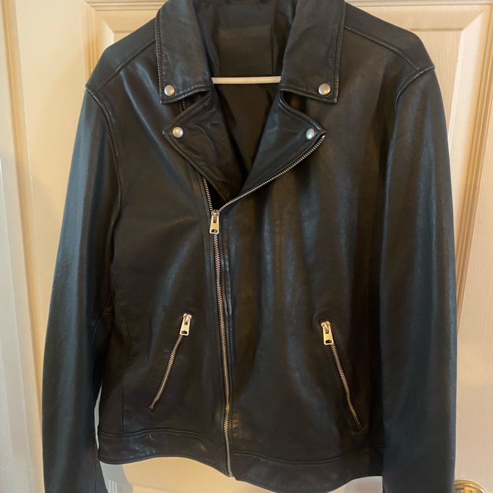 ALL SAINTS, Tyson Leather Biker Jacket (large)